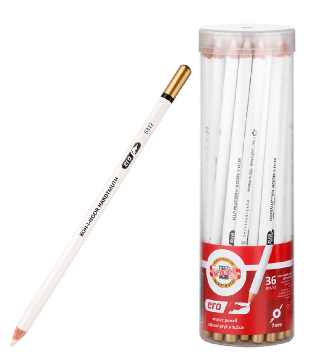 עיפרון מחק  גוף עץ Soft Eraser in Pencil – FSC 100%