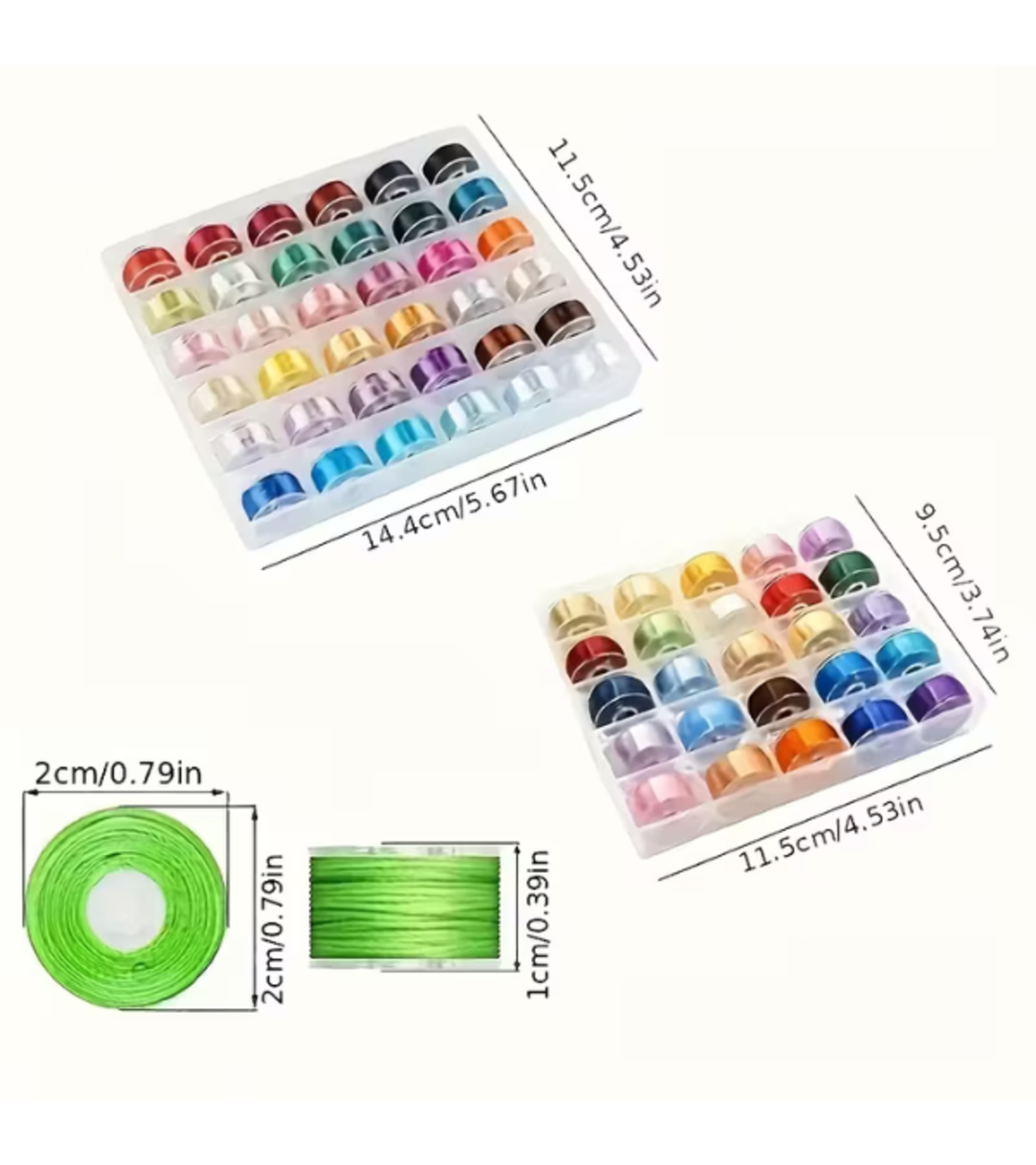 סט סלילי חוט תפירה – 25 צבעים + קופסת אחסון