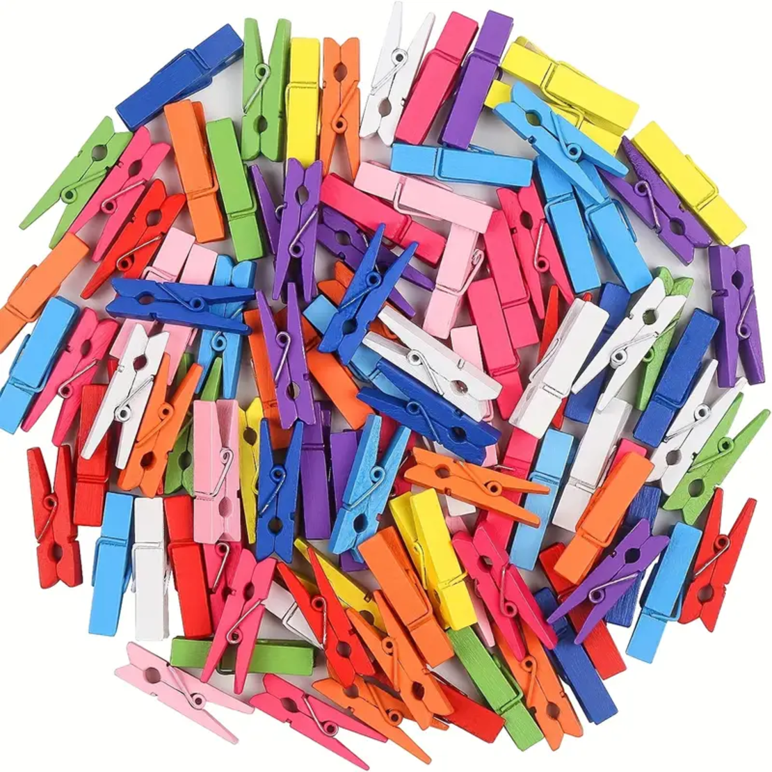 אטבים מעץ צבעוני 2.5 ס