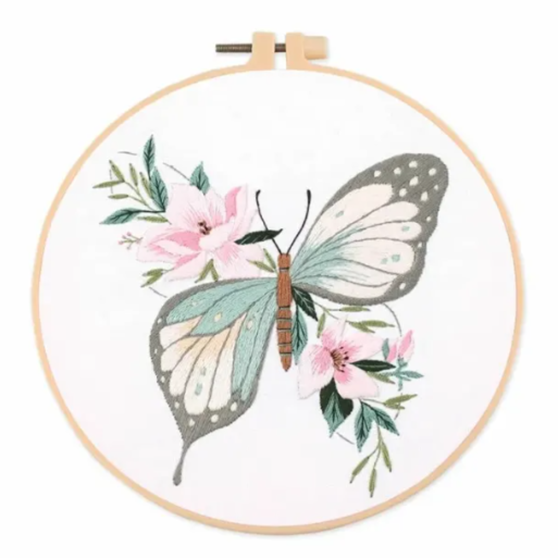 ערכת רקמה פרפר אלגנטי ופריחה עדינה – Elegance Butterfly