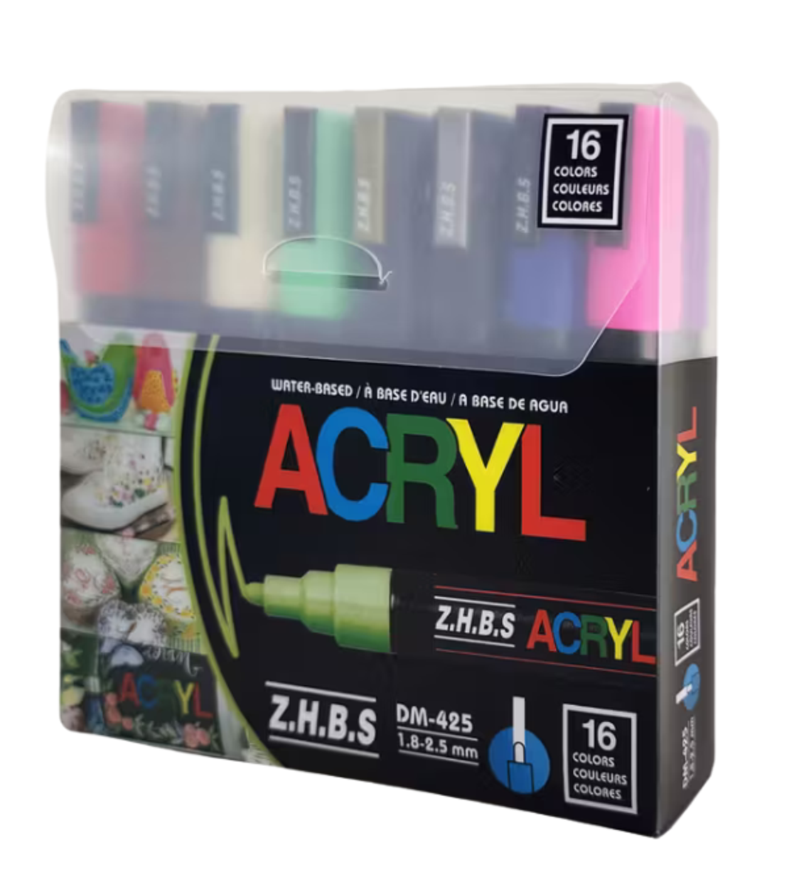 ערכת טושים אקריליים 16 צבעים 5M