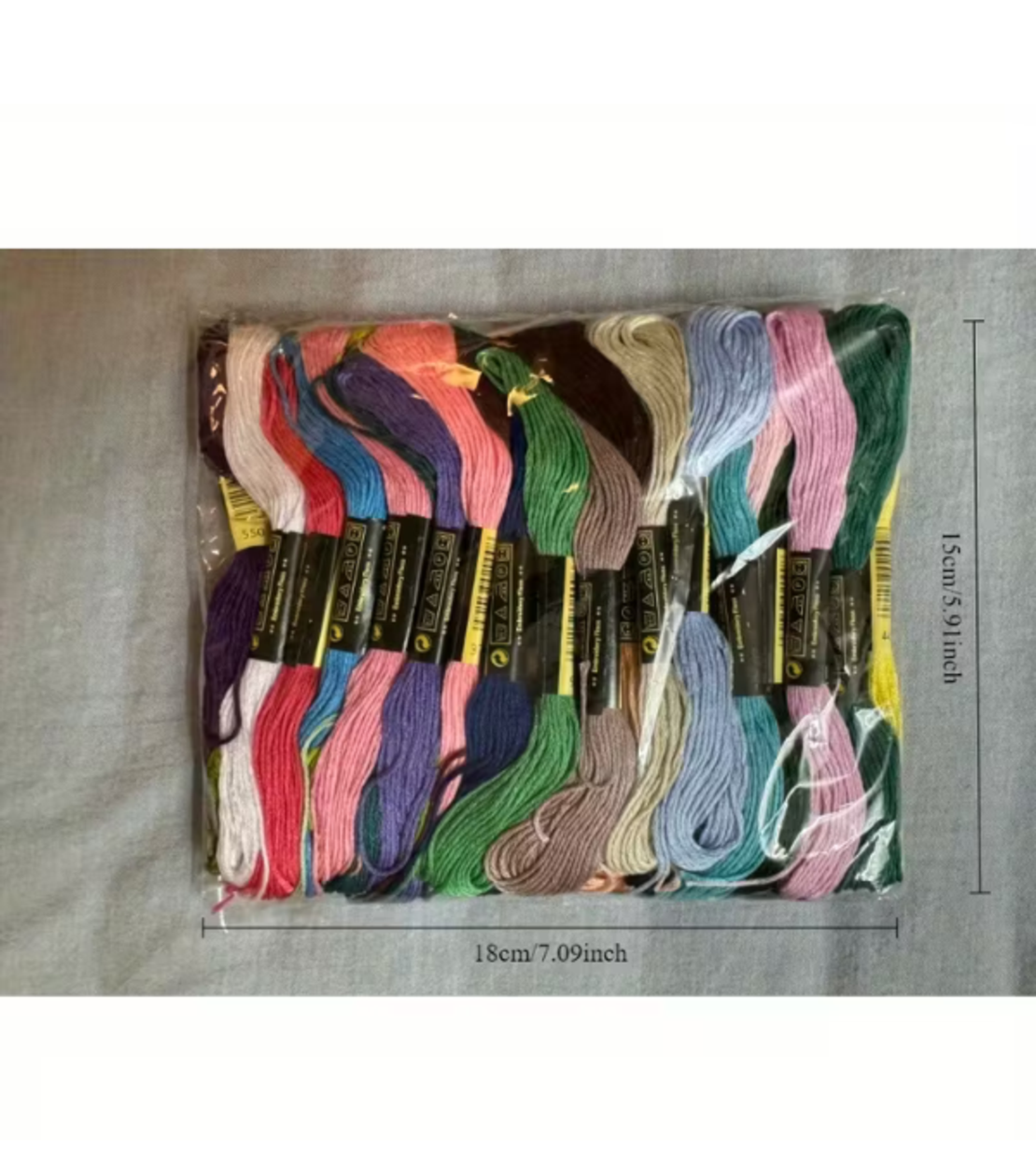 סט חוטי רקמה צבעוניים – 40 יחידות (100% כותנה)