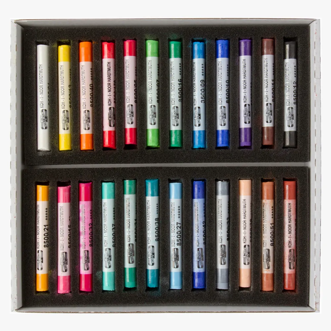 סט גירי פסטל רכים עגולים 24 גוונים Koh-I-Noor Toison D'or
