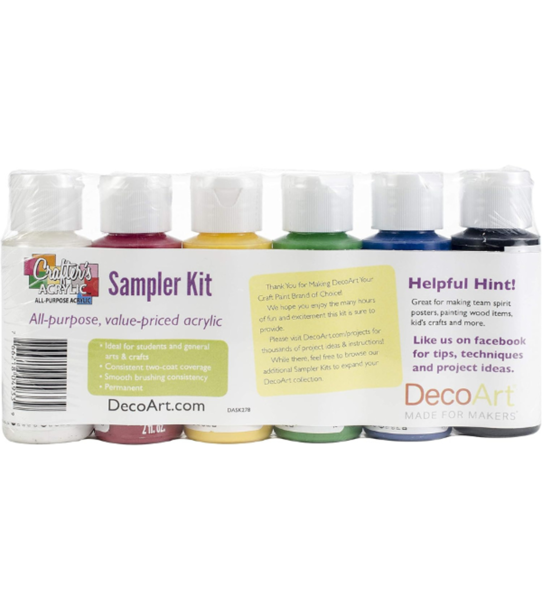 סט צבעי אקריליק – DecoArt Crafter's Acrylic Sampler Kit