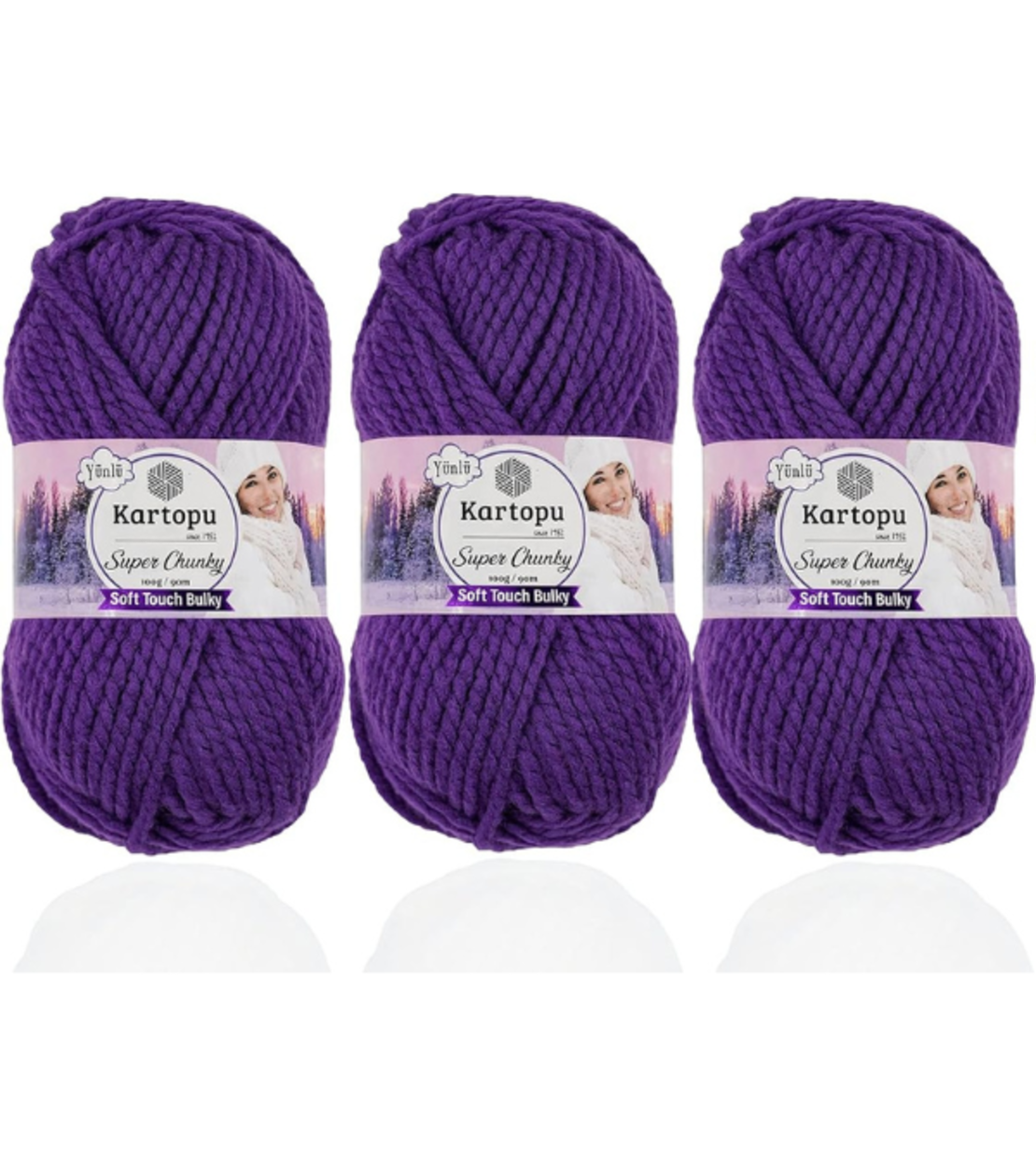 חוט סריגה עבה Kartopu Super Chunky – צבע סגול עמוק