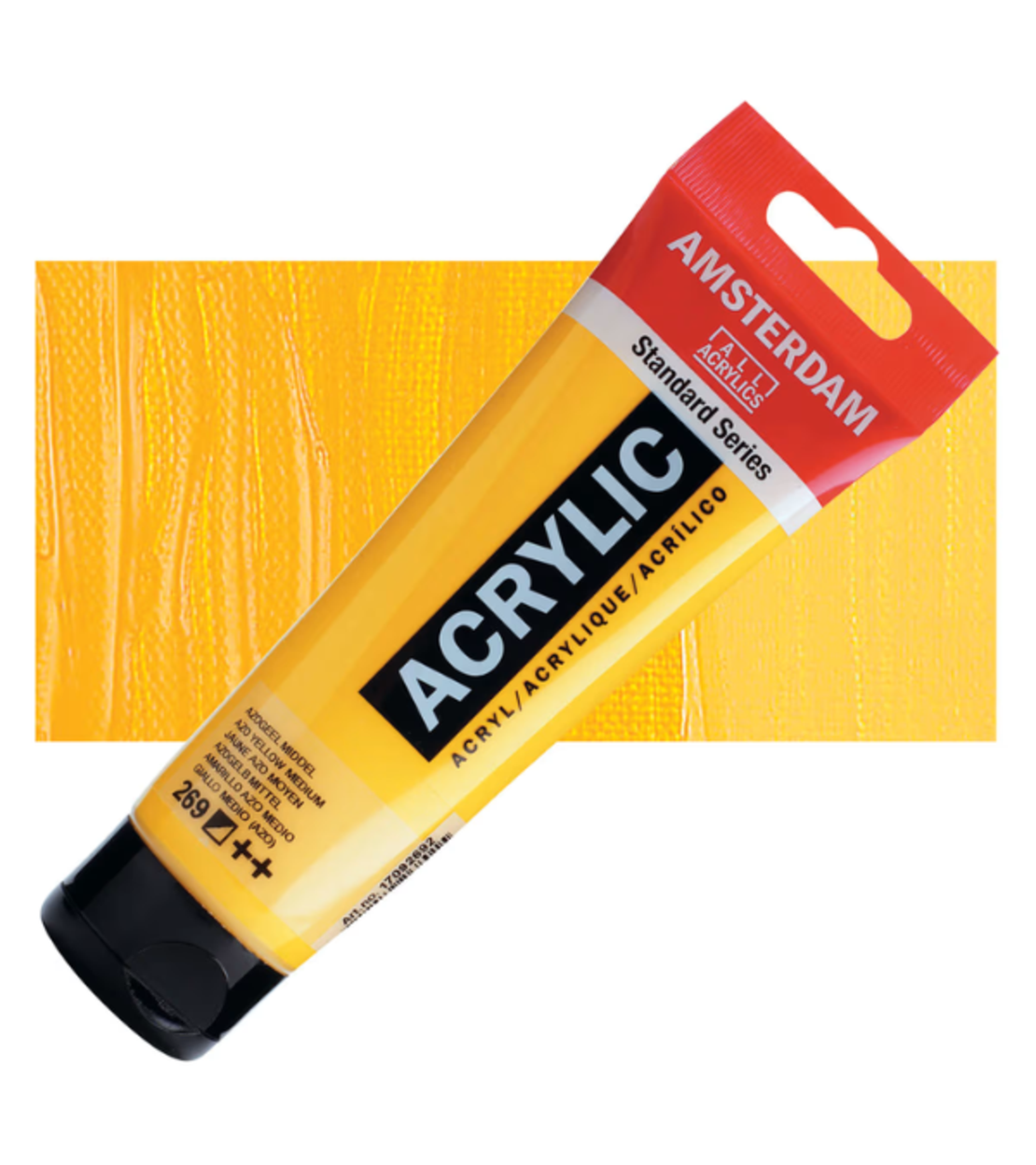 צבע אקרילי Amsterdam – גוון Azo Yellow Medium – נפח 120 מ״ל