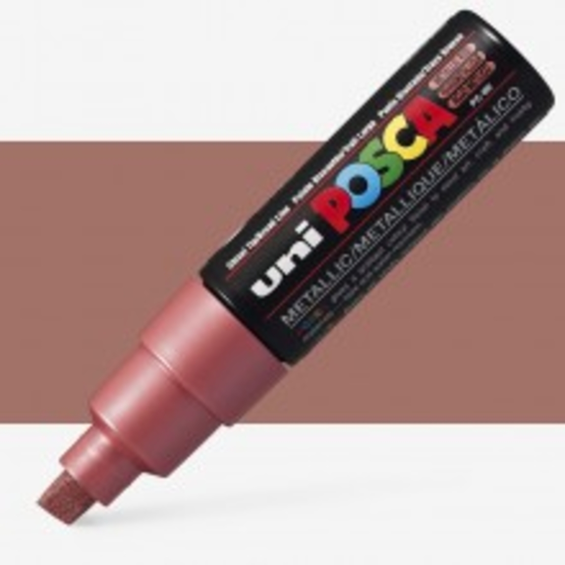טוש פוסקה לציור-8מ''מ POSCA K8- אדום מטאלי