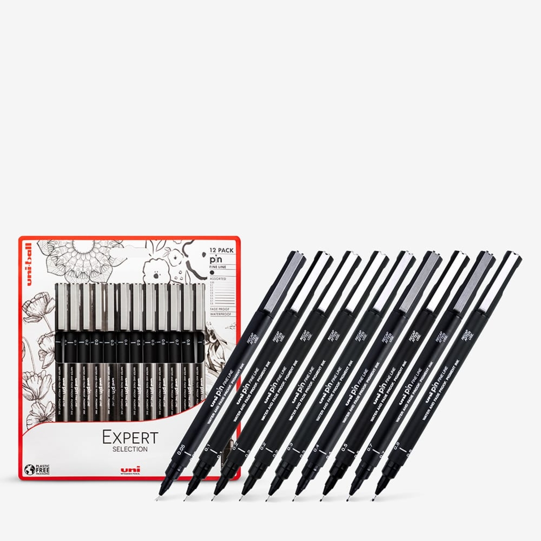 סט 12 עטים טכניים Uni Pin Expert Selection – Fine Line