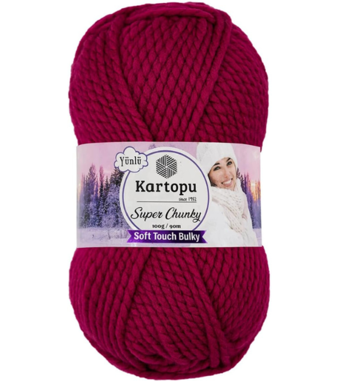 חוט סופר צ'אנקי לסריגה Kartopu Super Chunky – צבע בורדו