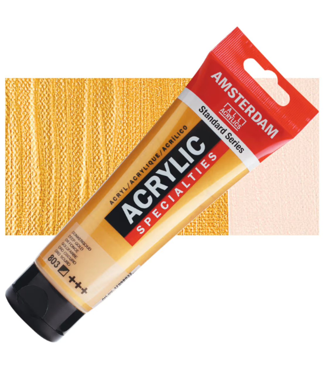 צבע אקרילי מטאלי אמסטרדם – גולד עמוק (Metallic Deep Gold) 120 מ