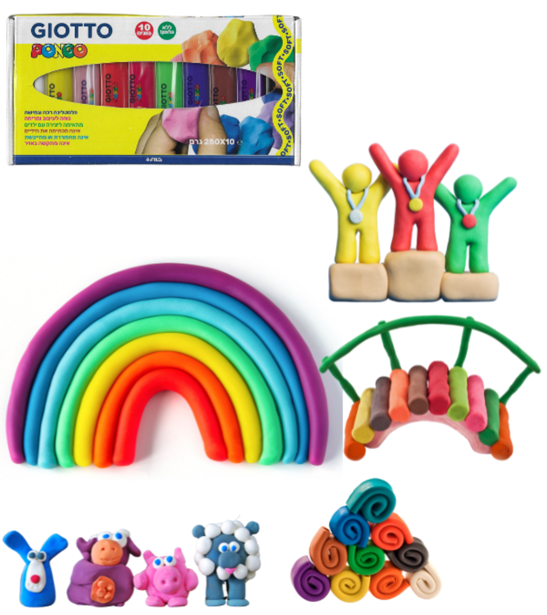 פלסטלינה גיוטו 10 גוונים 2.5 קג