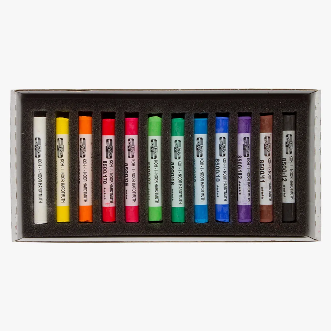 סט גירי פסטל רכים עגולים 12 גוונים – Koh-I-Noor Toison D'or