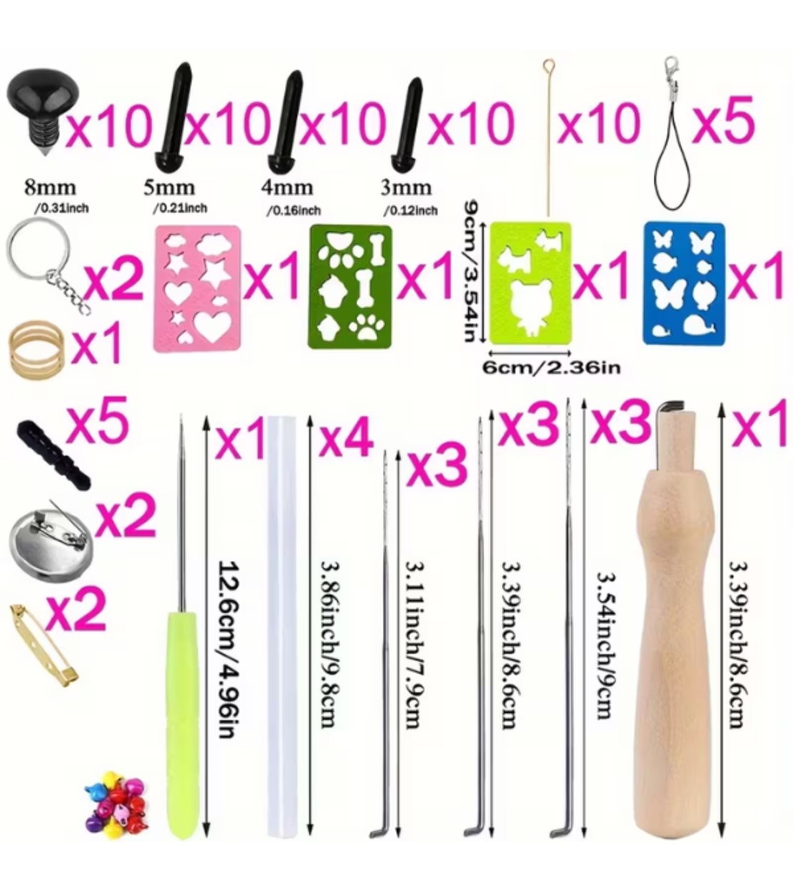 ערכת ליבלול צמר – 42 צבעים + מחטים ואביזרים