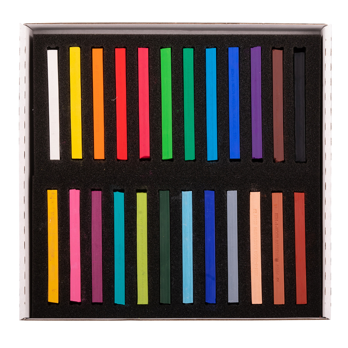 סט גירי פסטל רכים מרובעים 24 גוונים Koh-I-Noor Toison D'or