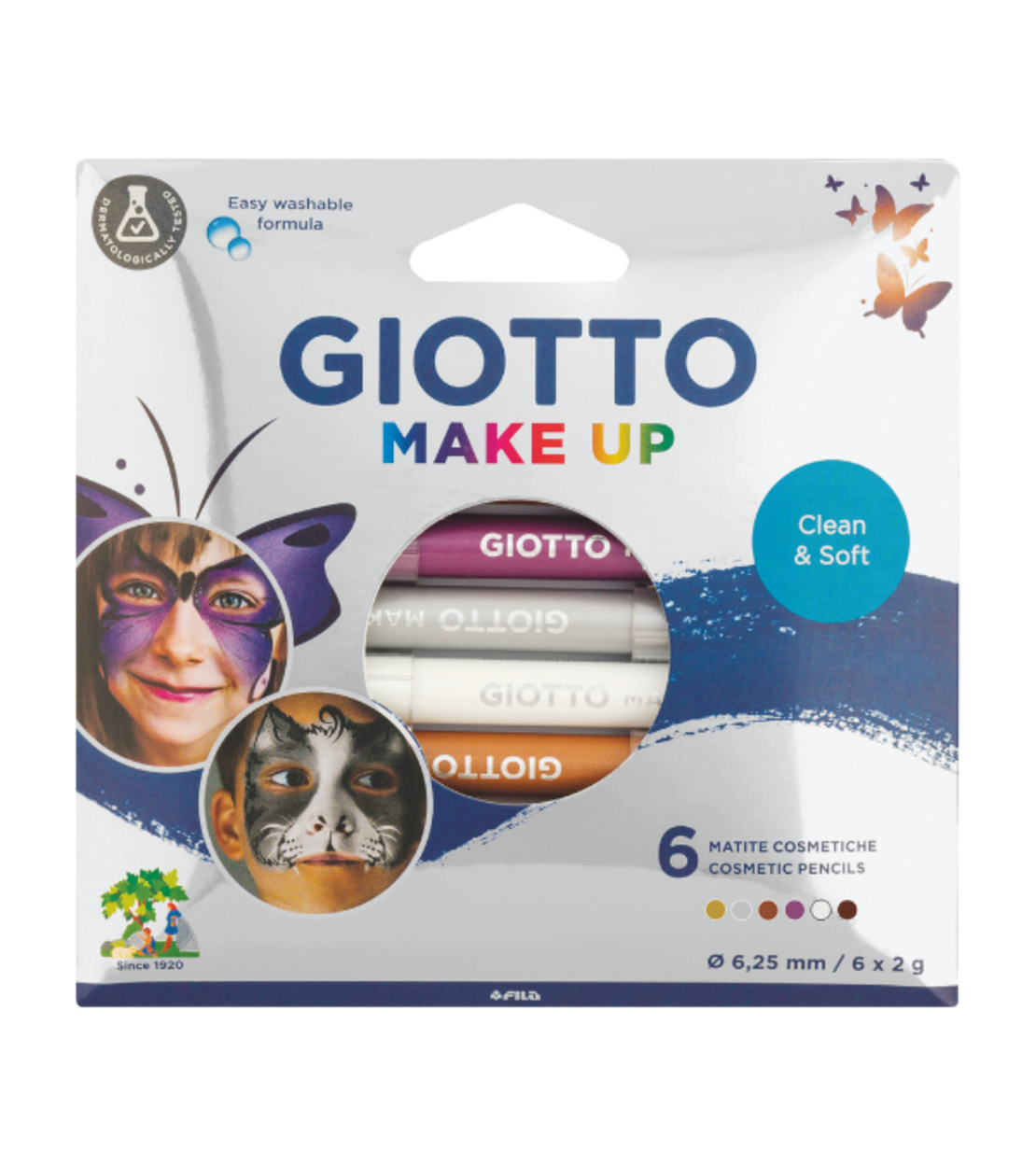 ערכת עפרונות איפור קוסמטיים 6 צבעים מט - GIOTTO Make Up