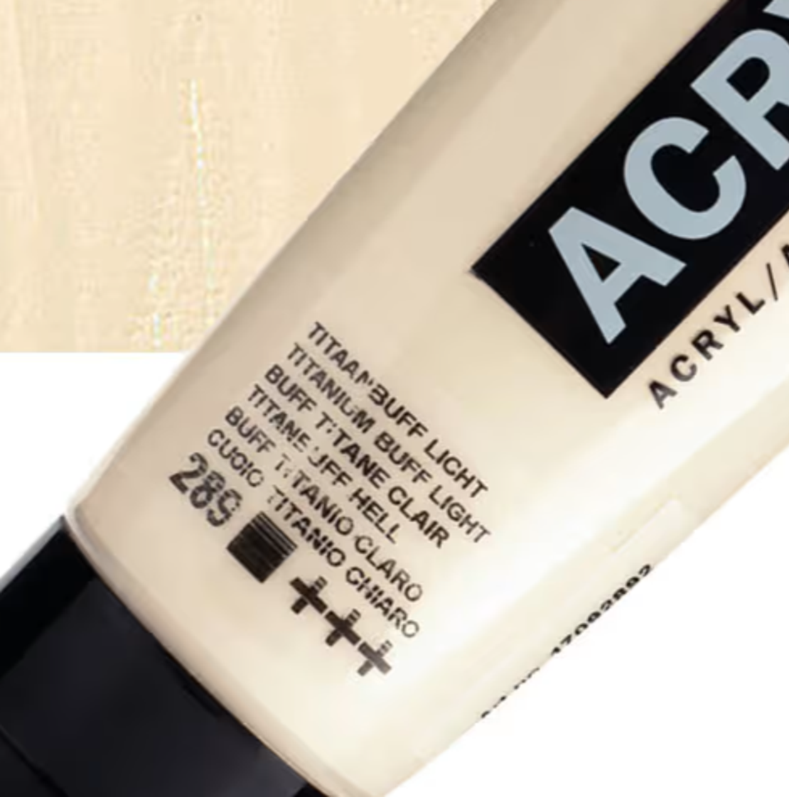 צבע אקריליק אמסטרדם מסדרת Standard – גוון טיטניום באף בהיר (Titanium Buff Light 285)