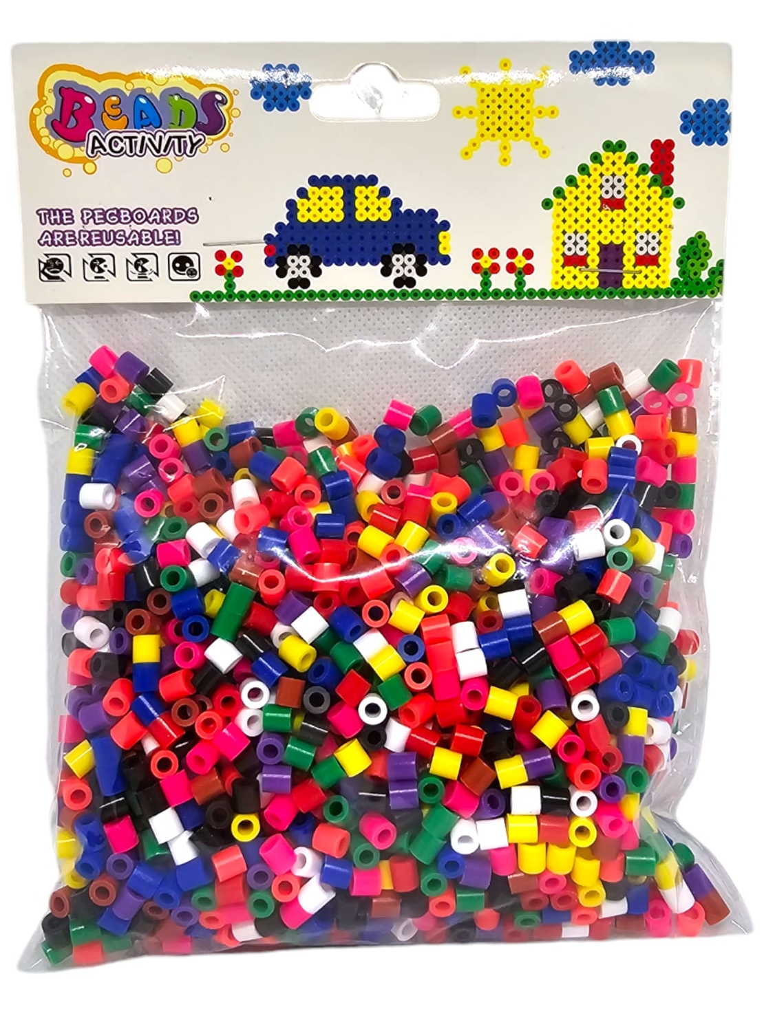 חרוזי גיהוץ 2000 יח' ליצירה מעורב צבעים