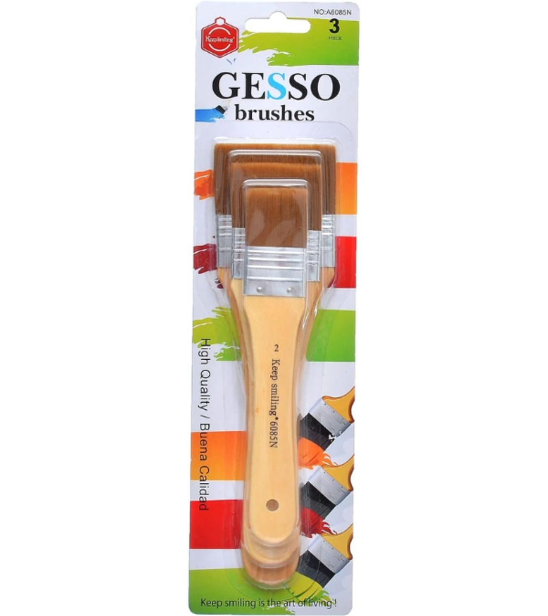 סט מברשות Gesso איכותיות - 3 יחידות