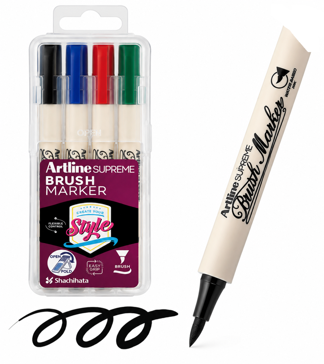 סט טושים ללוח מחיק - Artline Supreme Whiteboard Marker