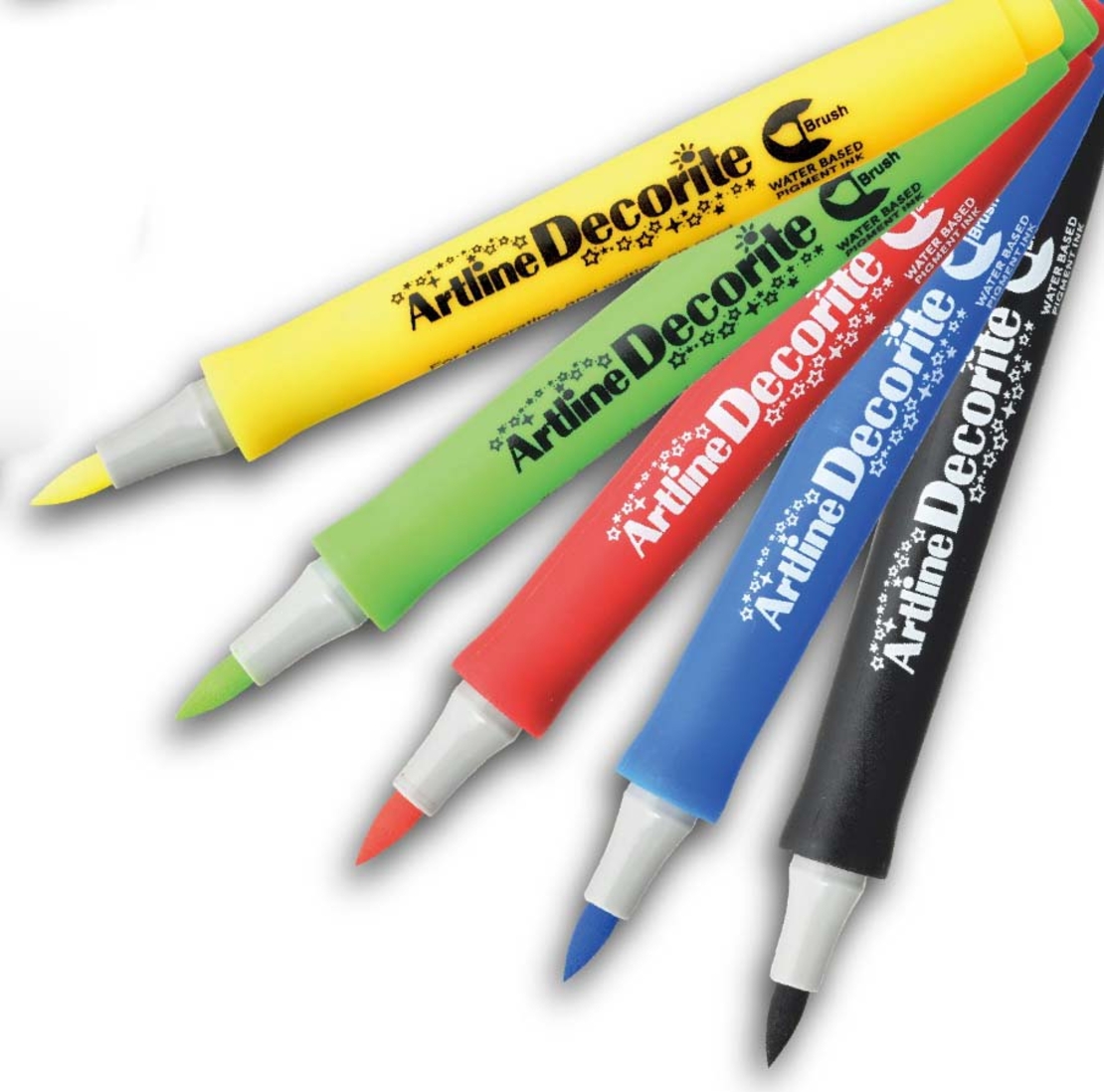 טוש ראש מכחול מגוון צבעים Artline Decorite Brush