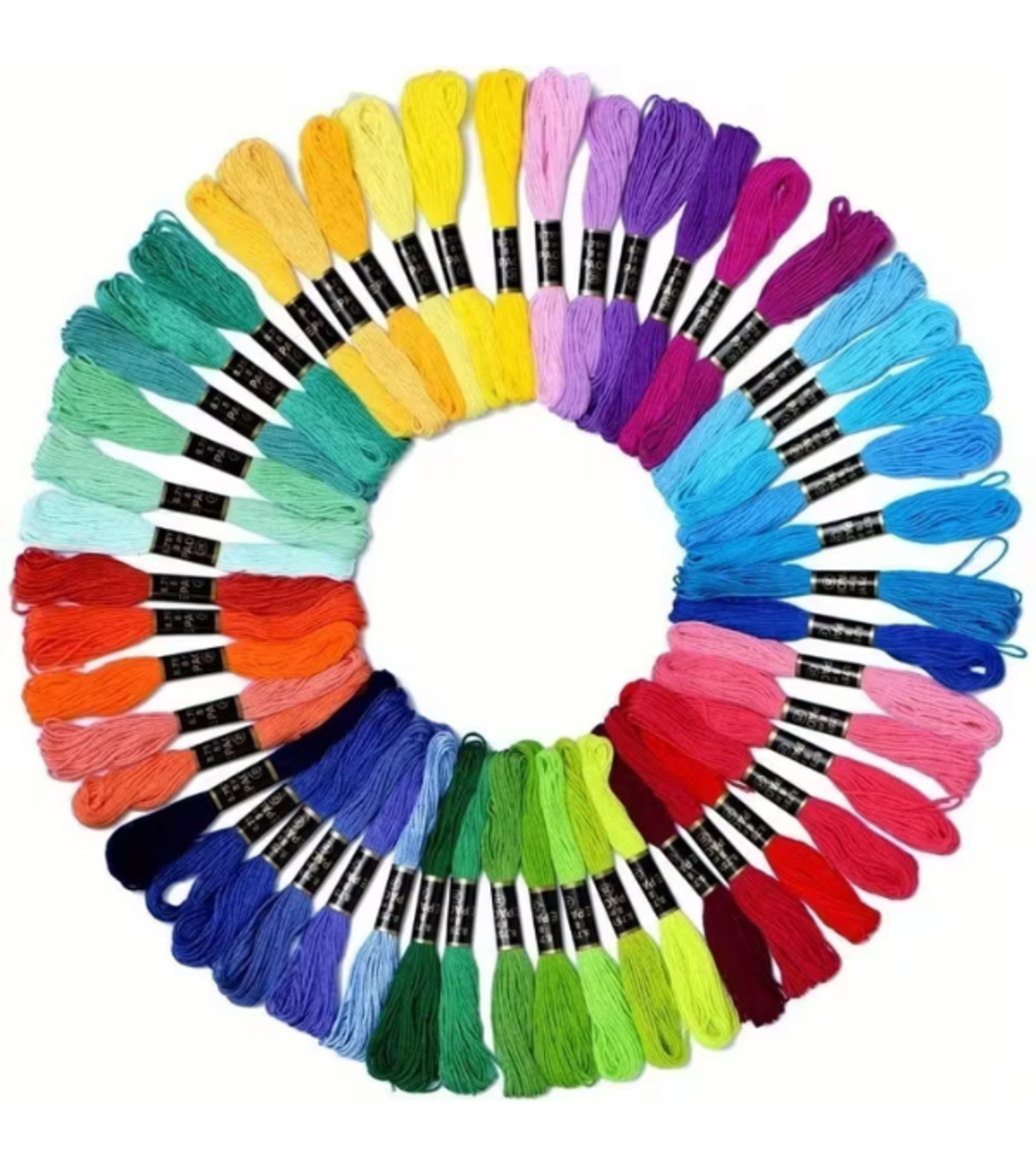 סט חוטי רקמה צבעוניים – 40 יחידות (100% כותנה)