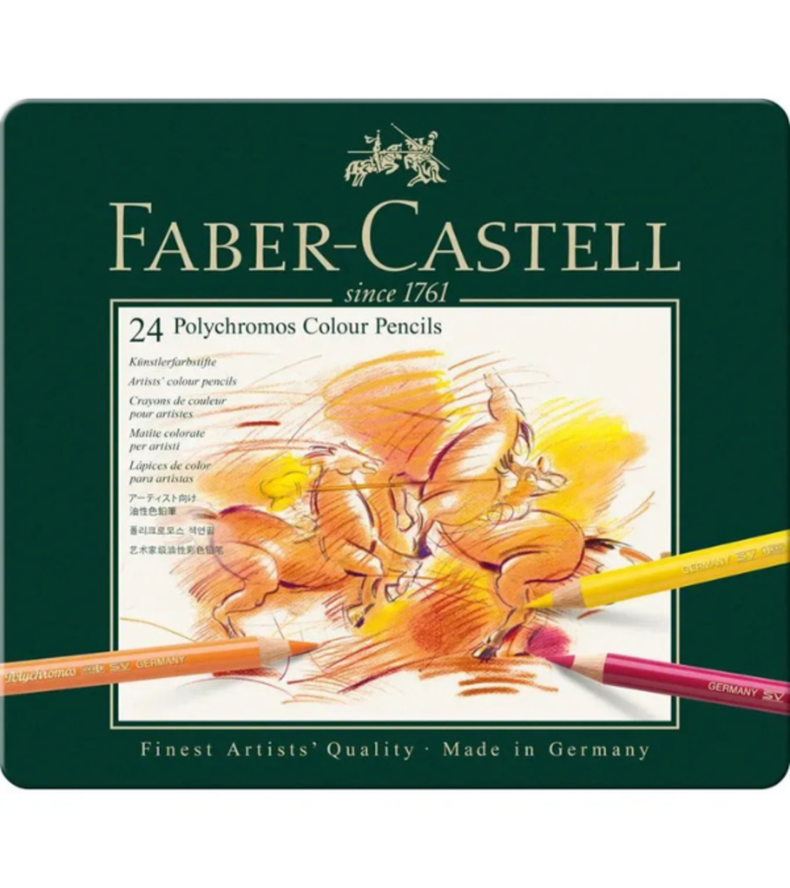 סט עפרונות צבעוניים 24 עפרונות - Faber-Castell Polychromos
