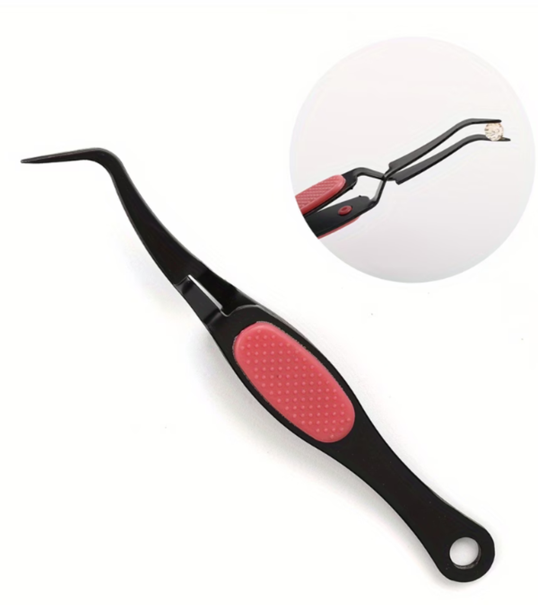 פינצטה מקצועית הפוכה (קצה מכופף) לעבודות יצירה