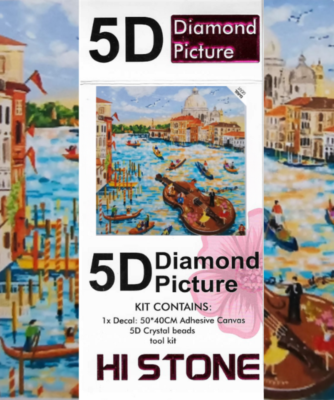ערכת תמונת יהלומים 5D HI STONE - ונציה על המים 30x30 ס