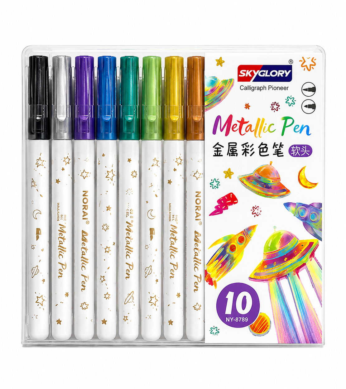 סט טושים מטאליים 10 צבעים SKyGlory Metallic Pen