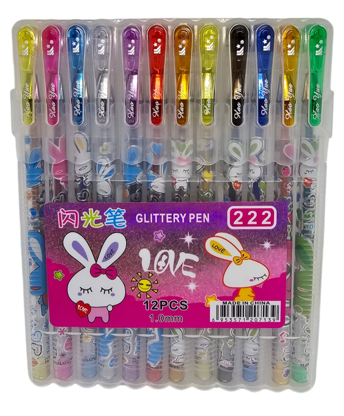 סט עטי ג'ל מנצנצים 12 יחידות Glittery Pen