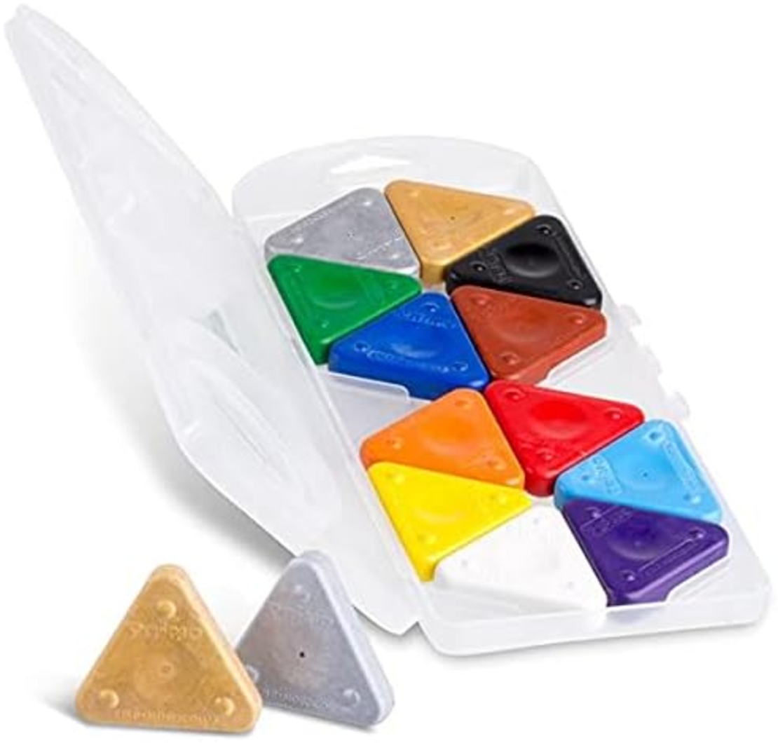 סט 12 צבעי שעווה משולשים לילדים PRIMO Junior