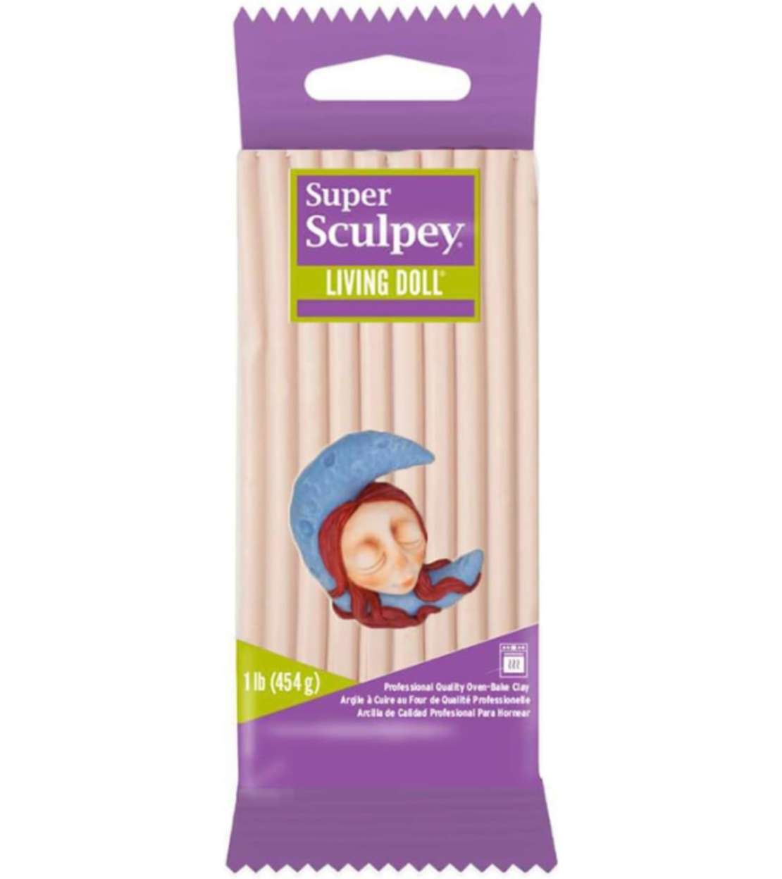 חימר לאפייה בצבע בהיר- Super Sculpey Living Doll