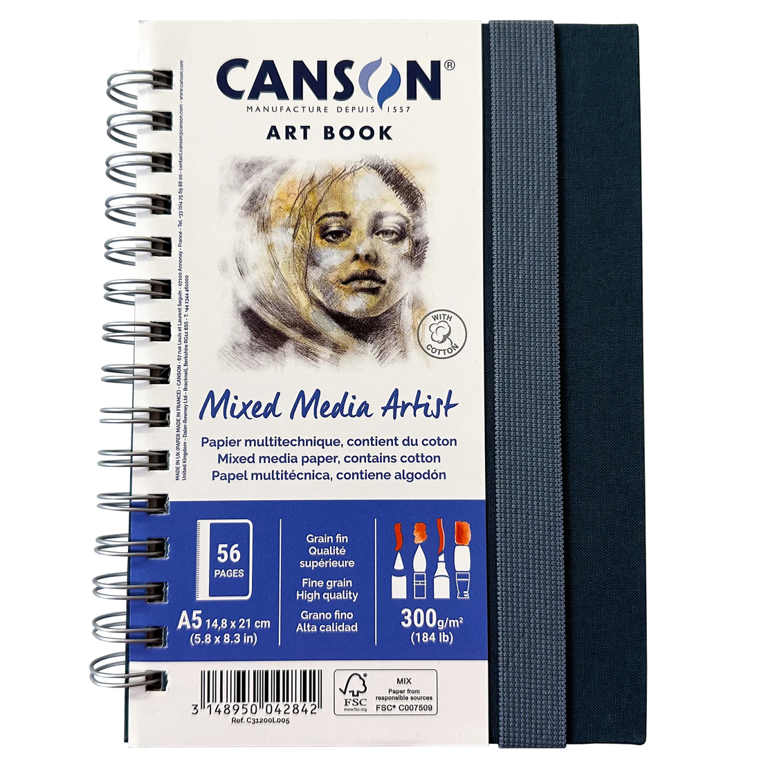 בלוק ספירלה לציור וטכניקות מעורבות Canson® Art Book Mixed Media Artist