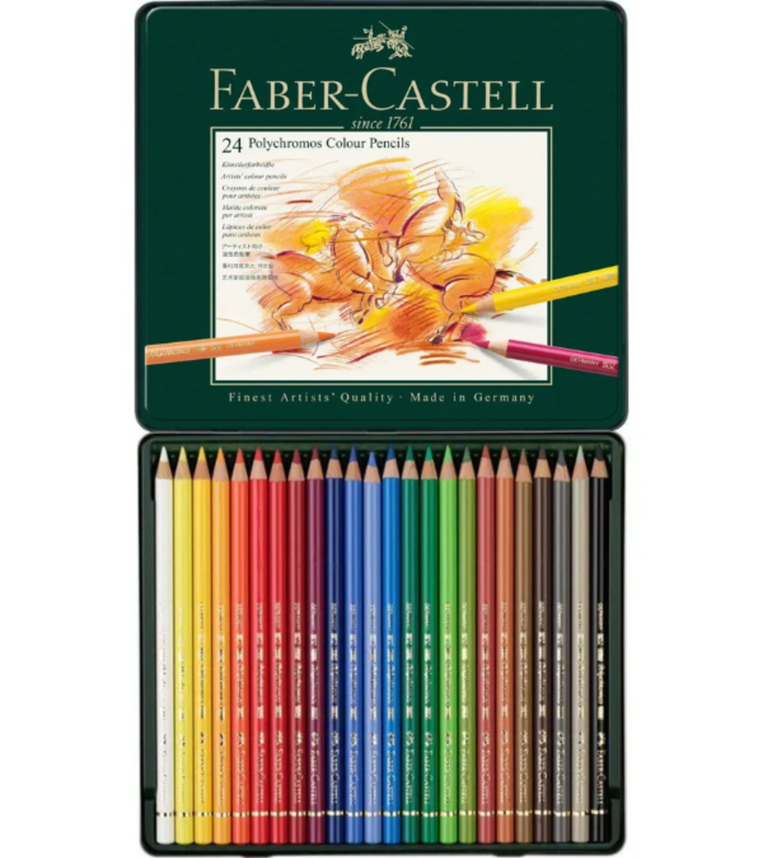 סט עפרונות צבעוניים 24 עפרונות - Faber-Castell Polychromos