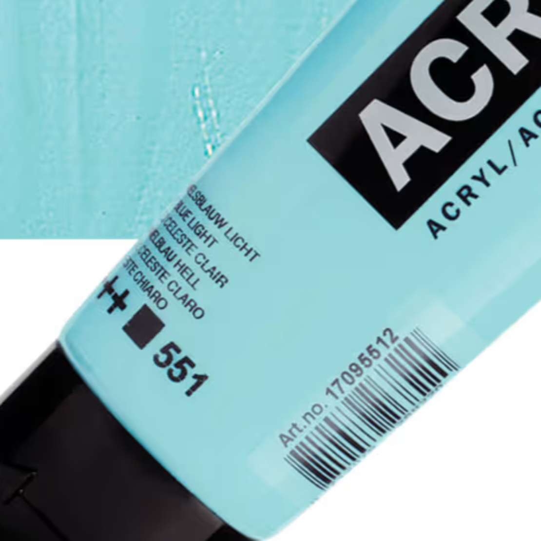 צבע אקריליק אמסטרדם מסדרת Standard – גוון כחול תכלת בהיר (Light Blue 551)