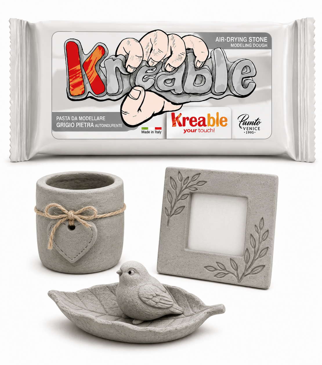 חימר מתייבש באוויר Kreable – צבע אבן 500 ג'