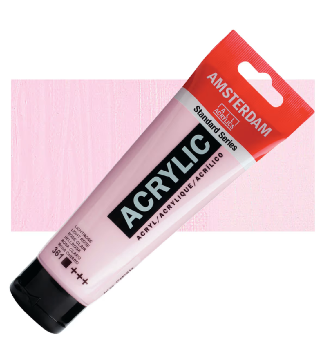 צבע אקרילי אמסטרדם – ורוד בהיר (Light Rose) – 120 מ״ל
