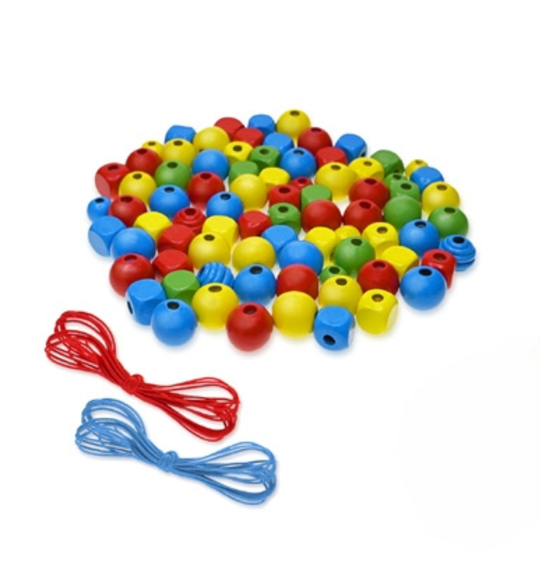חרוזי עץ - ערכת חרוזי עץ בצבעים מעורבים – Wood Bead Kit
