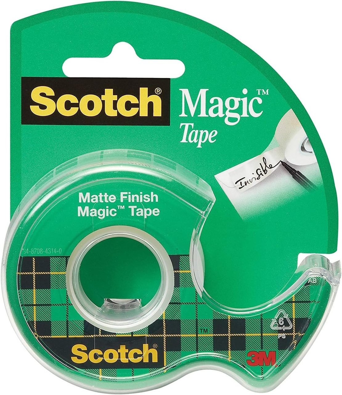 דבק סלקטיבי בלתי נראה בגימור מט Scotch Magic Tape