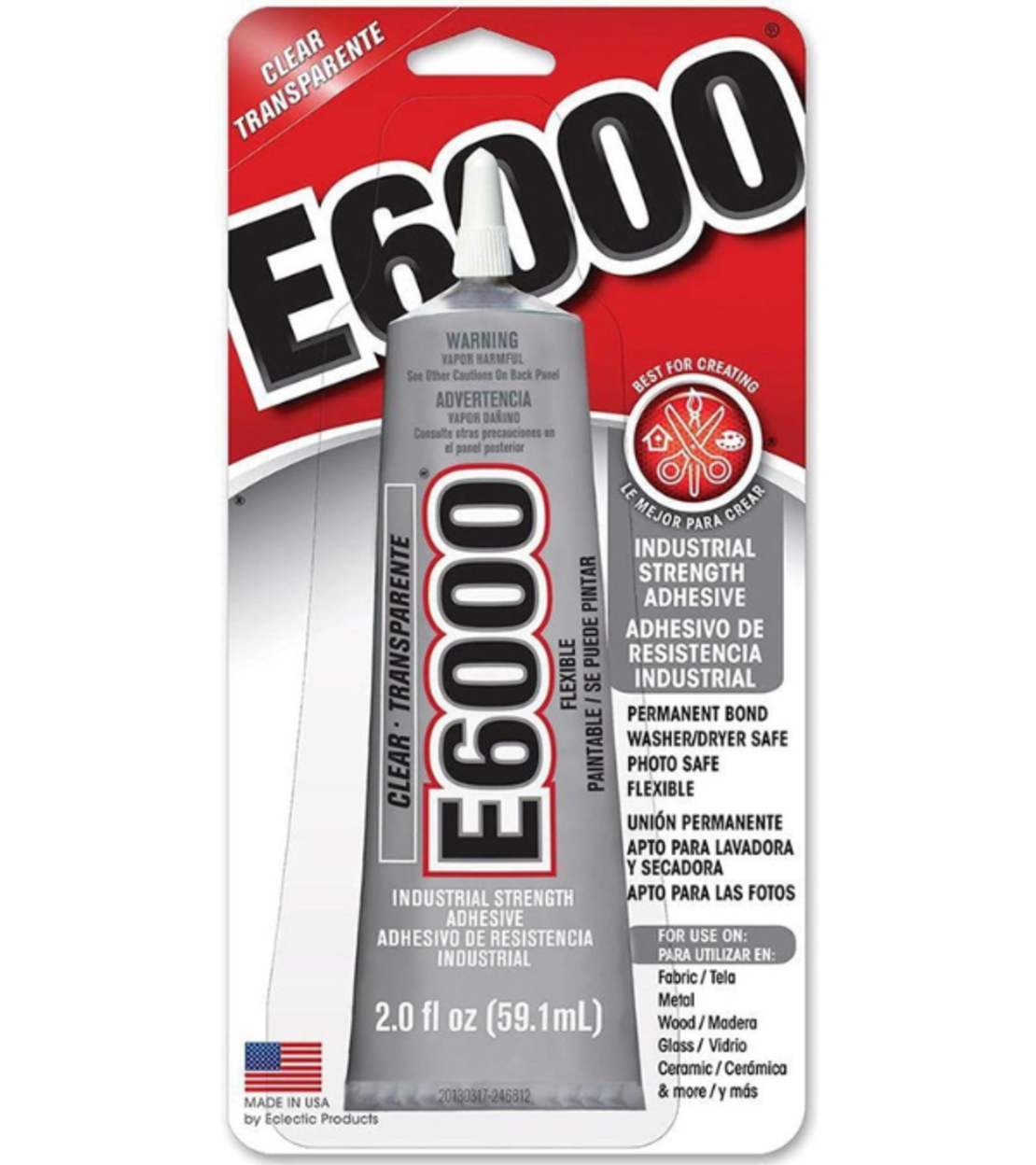 דבק תעשייתי חזק E6000 – שקוף וגמיש, 29.5 מ