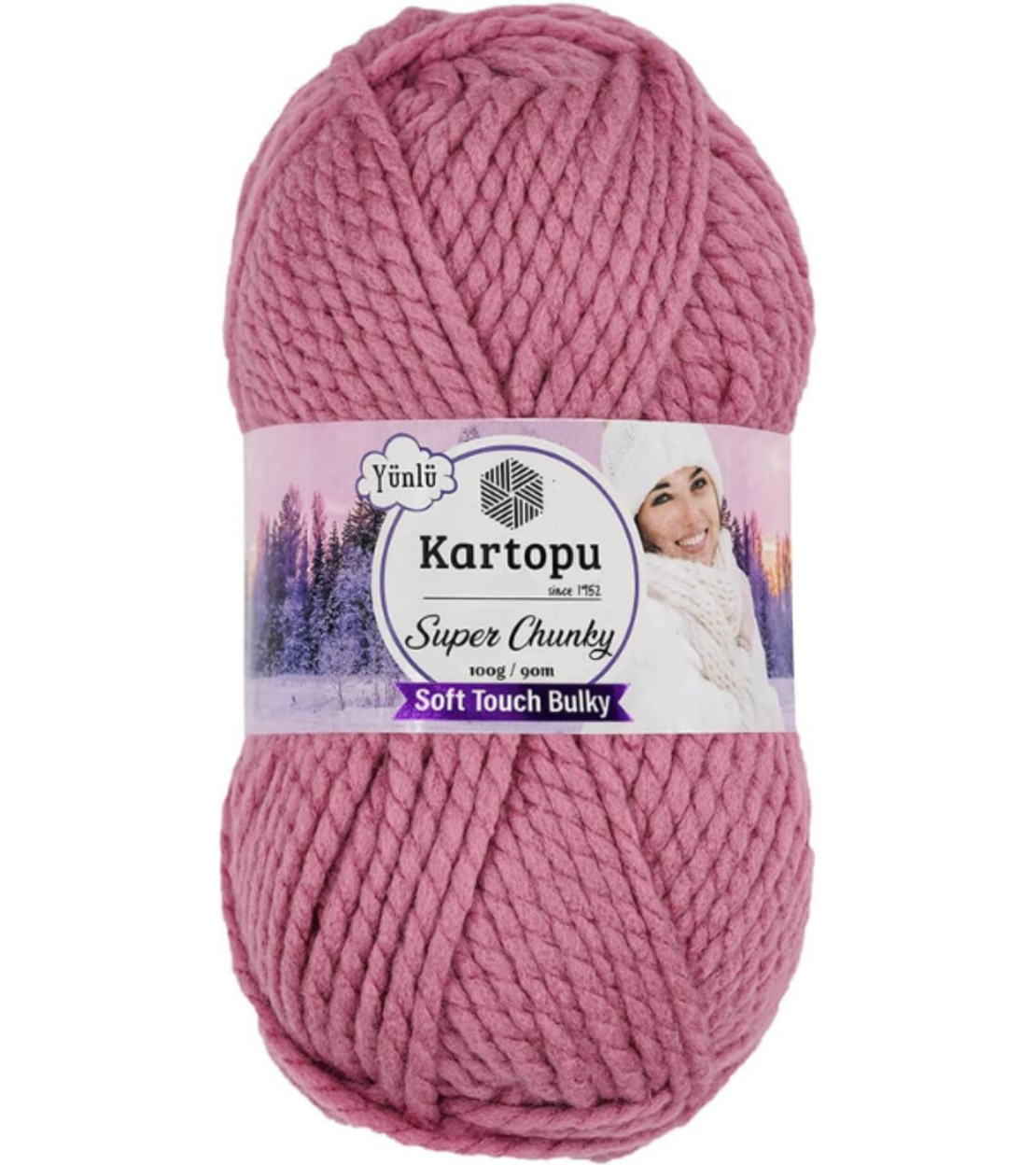 חוט סריגה עבה Kartopu Super Chunky – צבע ורוד בהיר
