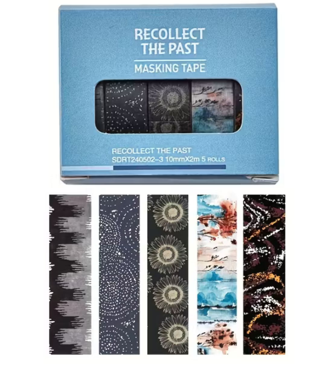 סט סרטי וושי מעוצבים – Recollect The Past (5 יחידות) – SDRT240502-3