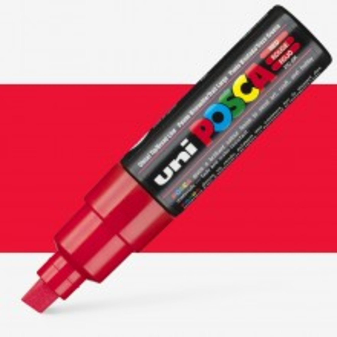 טוש פוסקה לציור-8 מ''מ POSCA K8-אדום