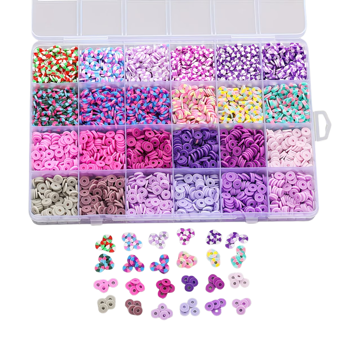 ערכת חרוזי Heishi צבעונית להכנת צמידים – Candy & Pastel Collection