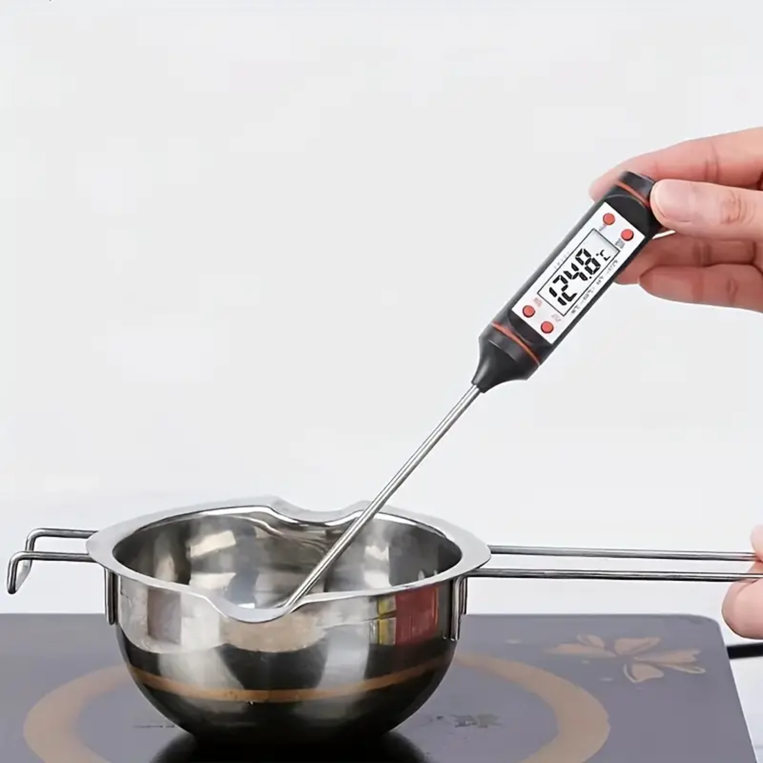 מדחום דיגיטלי להכנת נרות עם צג LCD