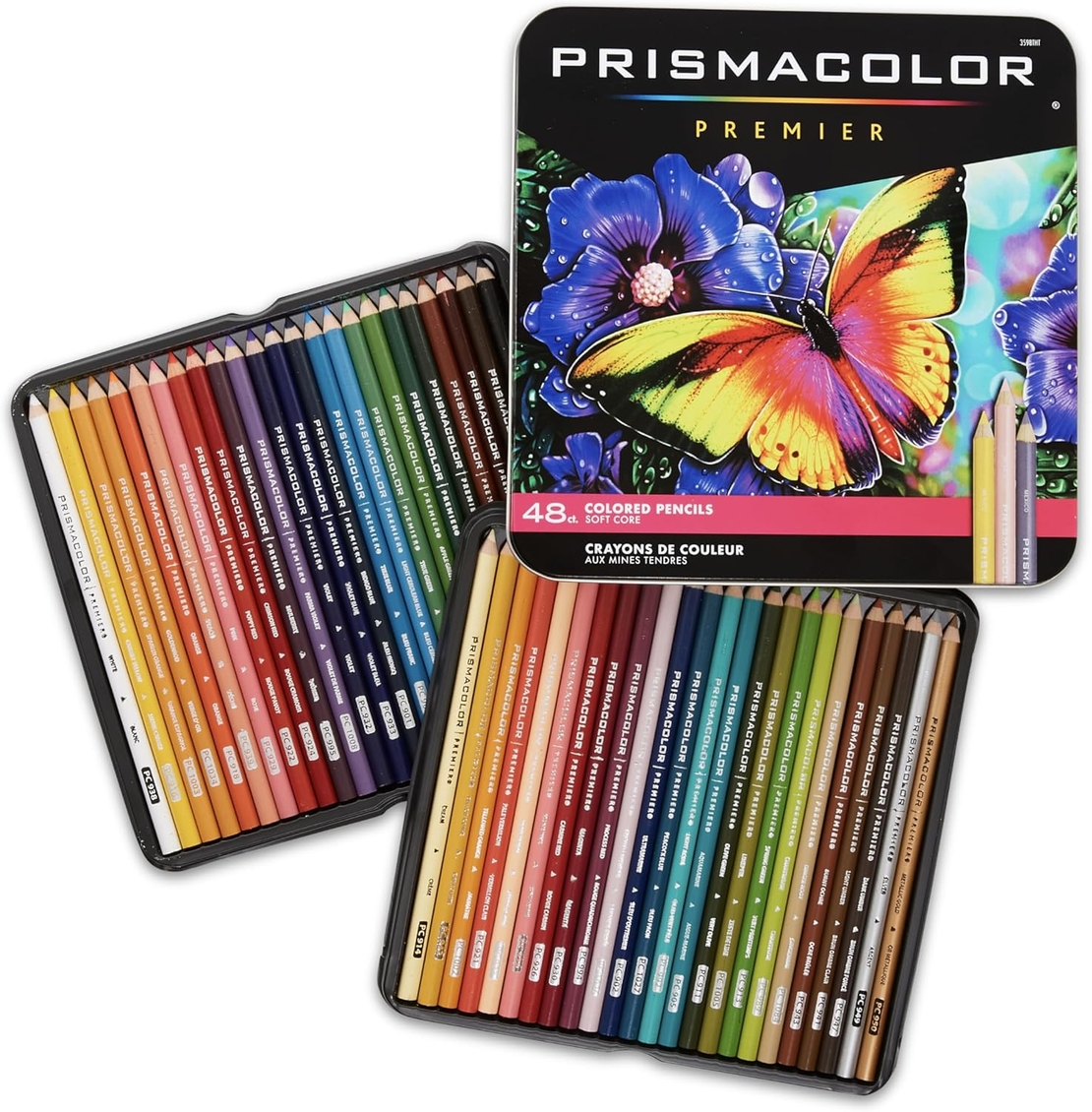 סט עפרונות צבעוניים מקצועי מבית Prismacolor Premier, הכולל 48 גוונים