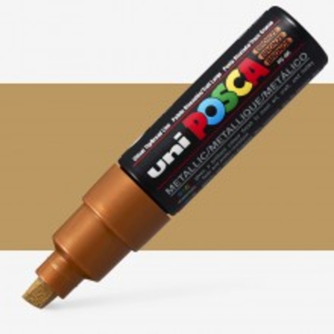 טוש פוסקה לציור-8מ''מ POSCA K8- ברונזה מטאלי