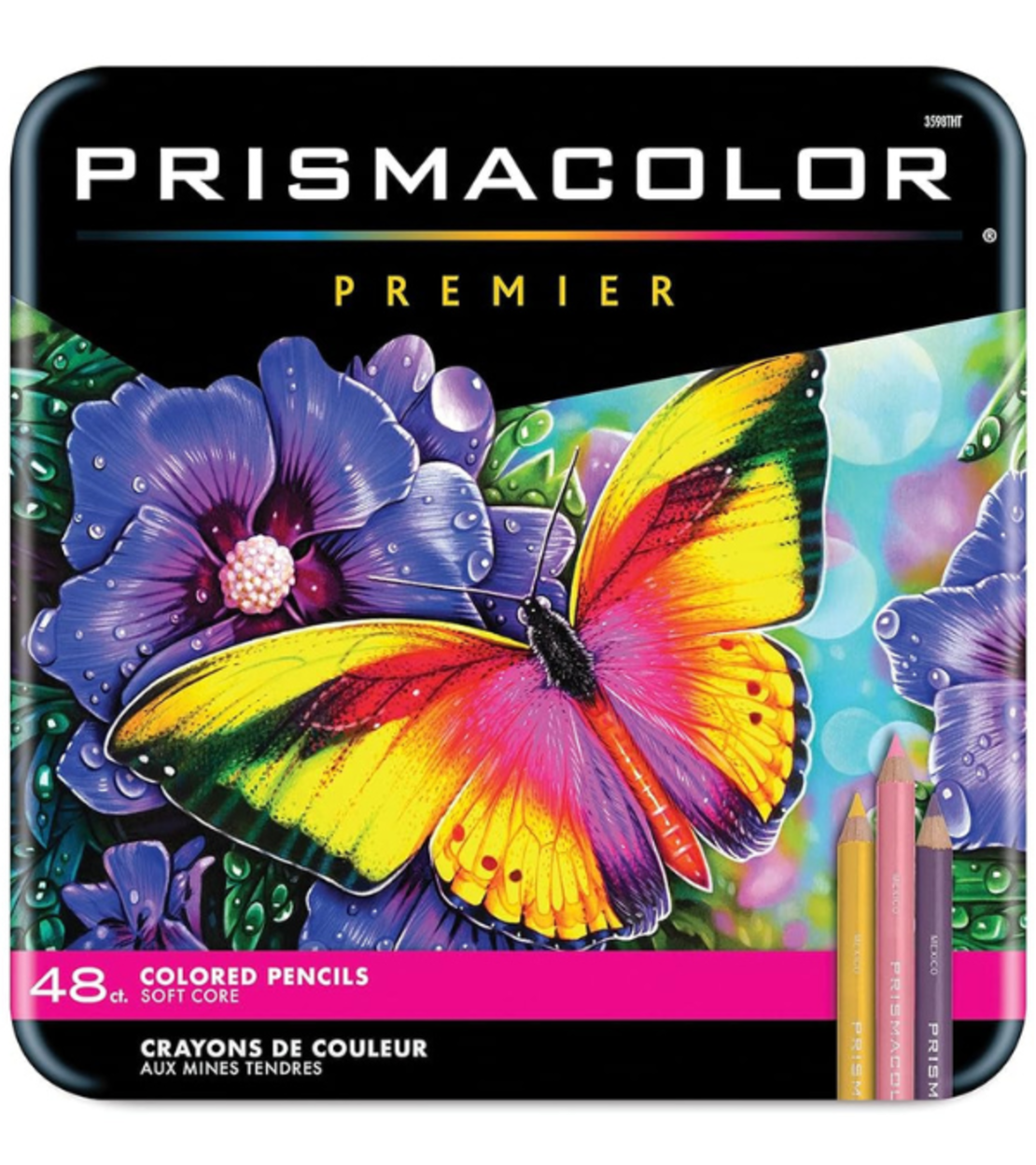 סט עפרונות צבעוניים מקצועי מבית Prismacolor Premier, הכולל 48 גוונים