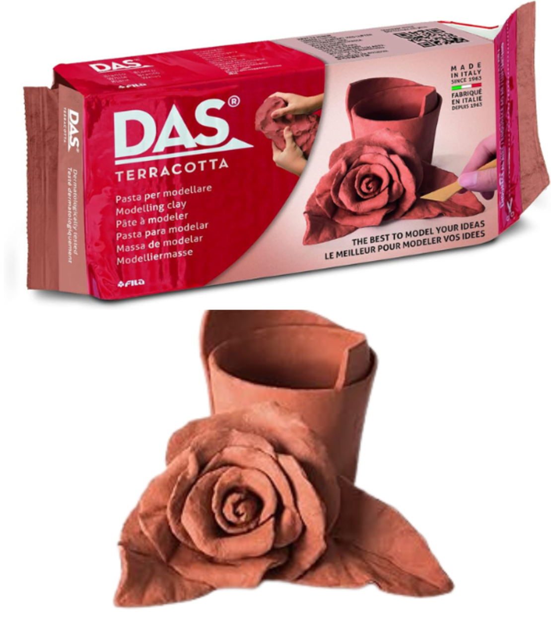 חימר חום (Terracotta) מתייבש באוויר DAS Modeling Clay