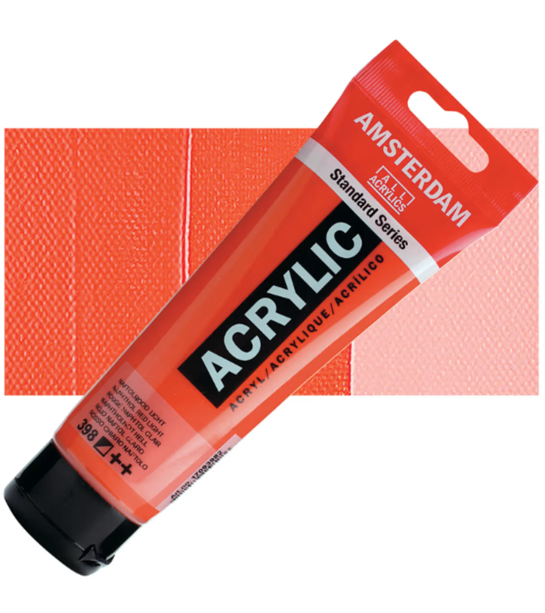 צבע אקרילי אמסטרדם – נפתול אדום בהיר (Naphthol Red Light), סדרת סטנדרט, 120 מ״ל